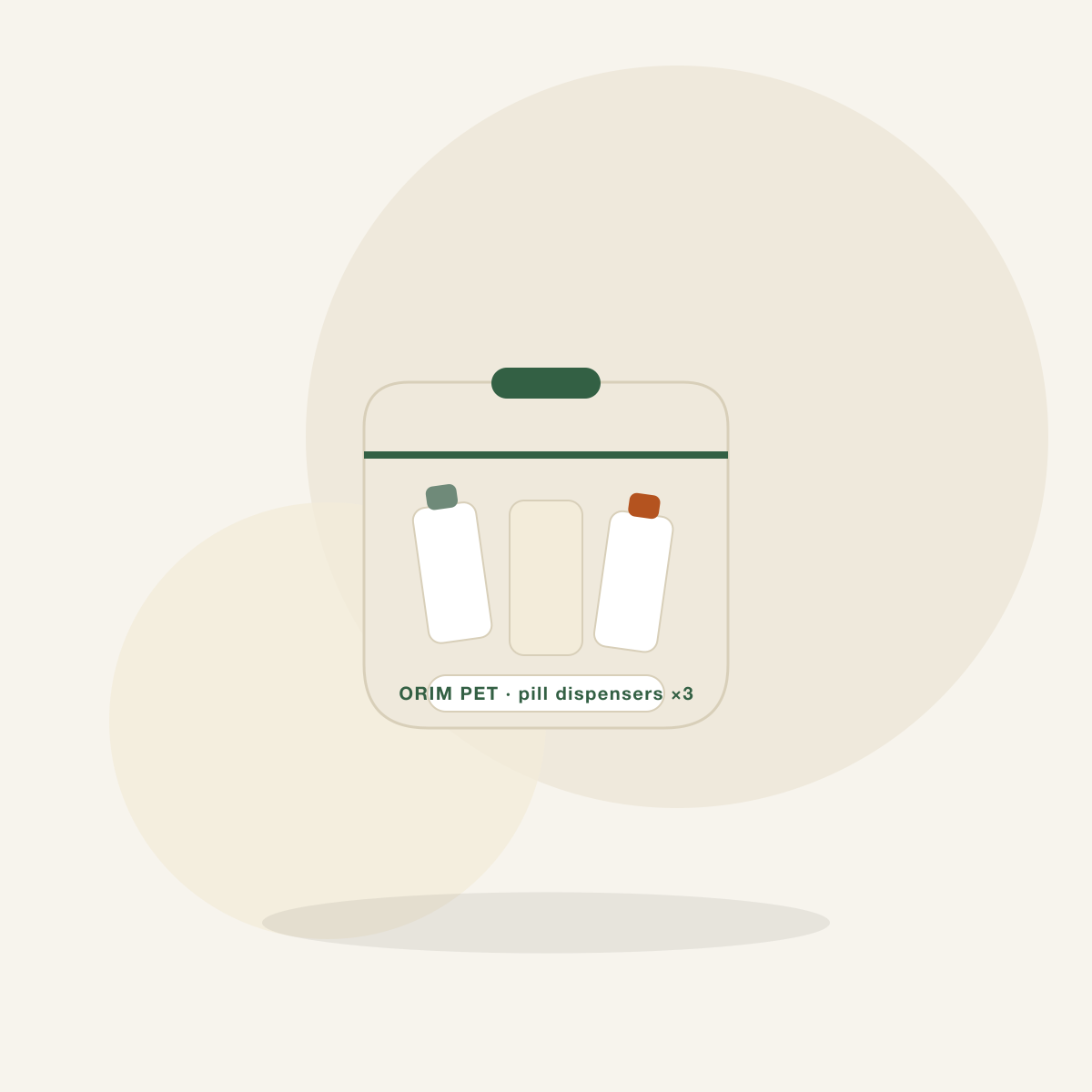 Pill dispenser set, 3 sizes